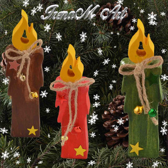 Ръчно изработени изделия от дърво Коледа и Нова година  Ръчно изработени изделия от дърво Сувенир Свещи цветни